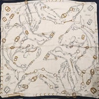 HERMES Carre 140 Cashmere & Silk Scarf Stole ”LES CHEVAUX DECHAINES” #19002