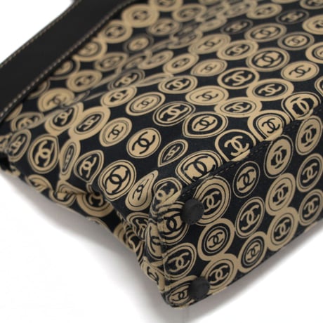 CHANEL Frame Bag CC Coin Cotton Black ＃72899
