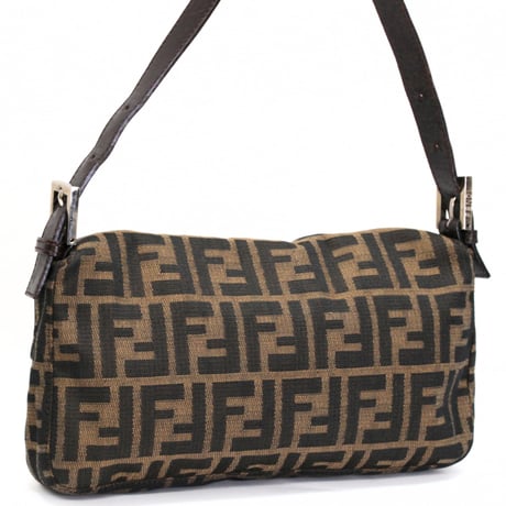 FENDI Mamma Baguette Bag Zucca Canvas ＃75174