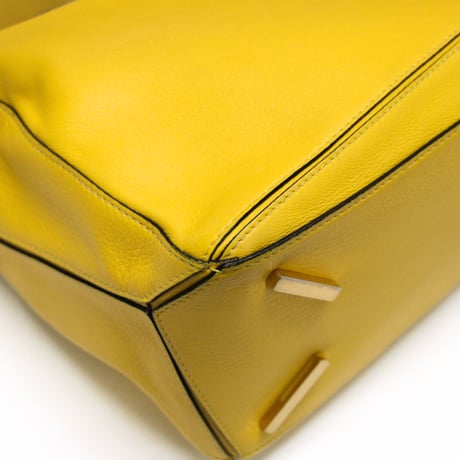 LOEWE Medium Puzzle Bag Leather Yellow #74295