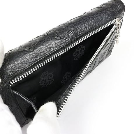 【￥2,999,900】 Chrome Hearts Cemetery Cross Patch Wave Leather Wallet #103110