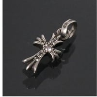 Chrome Hearts Baby Fat Cross Pave Diamonds Charm #103383