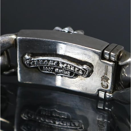 Chrome Hearts Classic Link Keeper Bracelet Box ID Bracelet 15 Links #101850
