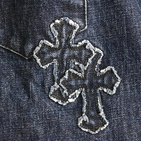 Chrome Hearts LOOSE END Cross Patch Denim Shirt #103558