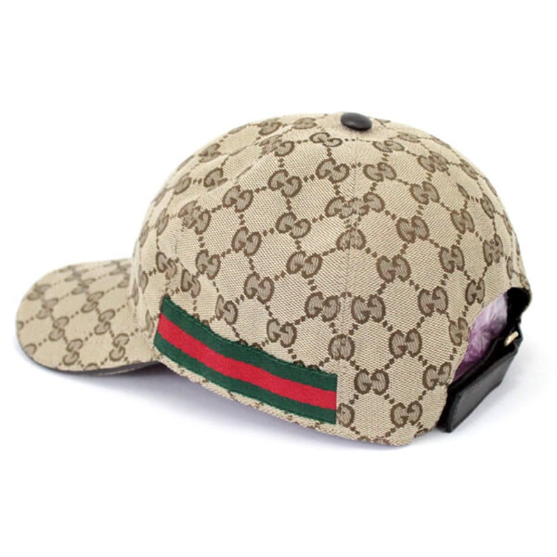 Gucci Men's Monogram GG Sherry Web Baseball Cap Hat