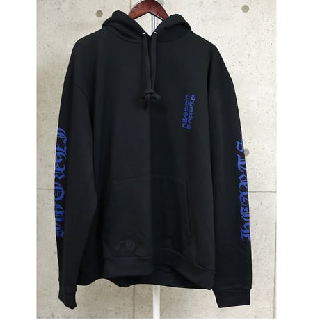 Chrome Hearts Old English logo Hoodie Black and Blue ＃30596