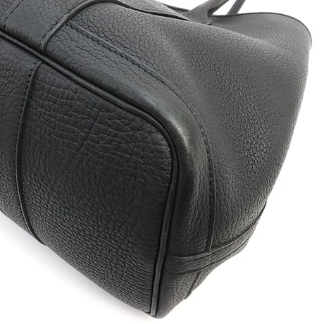 HERMES Garden Party TPM Tote Bag Negonda Leather Black ＃19095