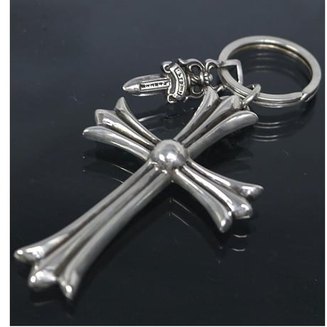 Chrome Hearts Large Cross Split Dagger Key Ring #103135
