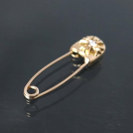 Chrome Hearts Brand New 22K Safety Pin 1P Diamond Pendant #30509