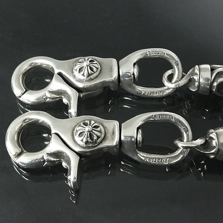 Chrome Hearts 2-Clip Floral Roller Wallet Chain, 9 Links #31083