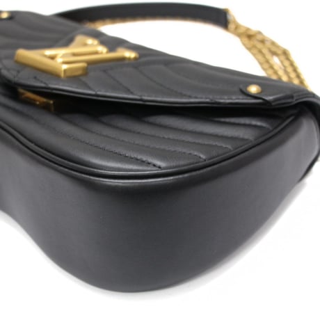 Louis Vuitton New Wave PM Shoulder Bag Quilted Leather Black M51498 #74221