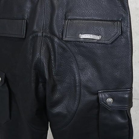Chrome Hearts Brand-New DEVIL DOG Leather Cargo Pants #101138