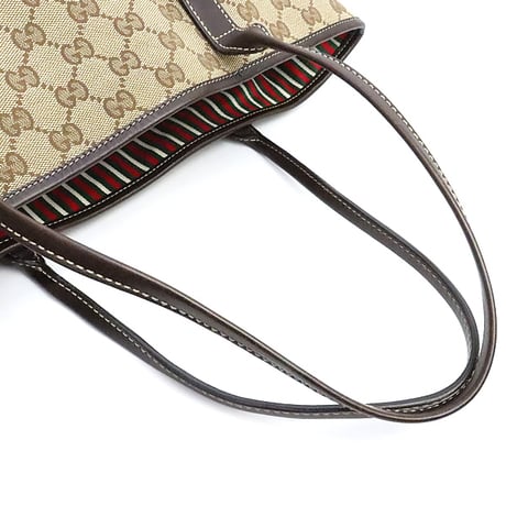 GUCCI New Britt Tote Bag GG Canvas Brown #19150