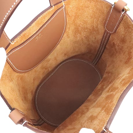 HERMES In-The-Loop 18 Handbag Taurillion Clemence Leather Gold ＃19401
