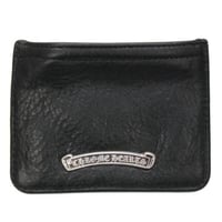 Chrome Hearts 3x4 Scroll Label Leather Card Case #30995