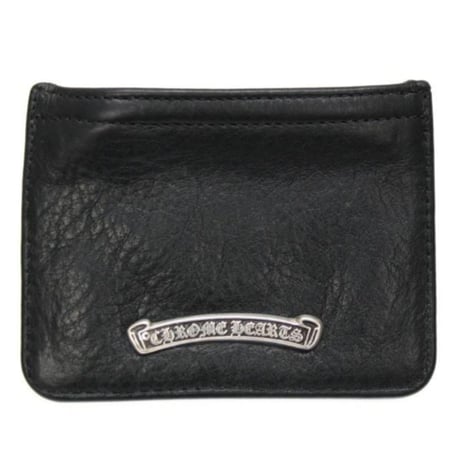 Chrome Hearts 3x4 Scroll Label Leather Card Case #30995