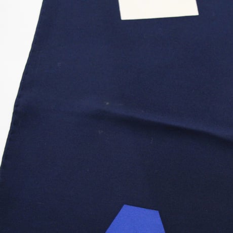 CHANEL Vintage Silk 100% Scarf Stole Navy #72488