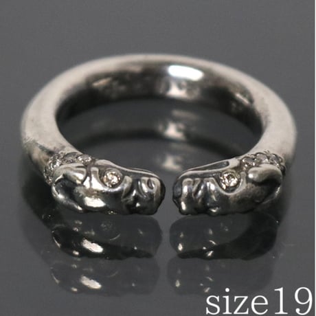 Chrome Hearts Double Dog Pave Diamond Ring #31360