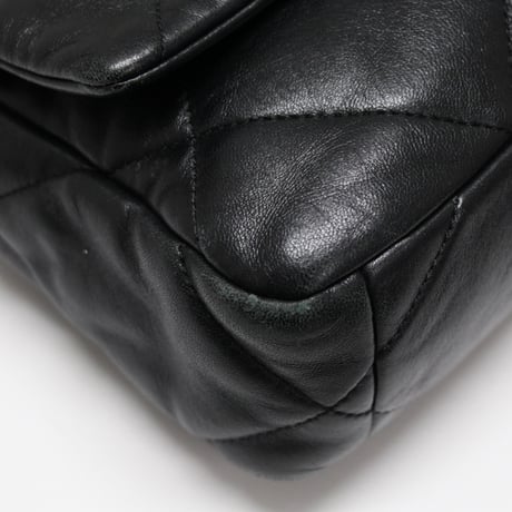 CHANEL Small 19 Shoulder Bag Quilted Shiny Lambskin Black #74408