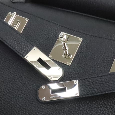 HERMES Jypsiere 31 Shoulder Bag Togo Leather Black ＃19380