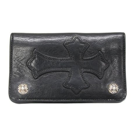 Chrome Hearts Cross Button 1-Zip Cross Patch Wallet #30993
