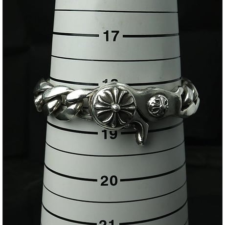 CHROME HEARTS Classic Link Cross Ball Clip Bracelet #103338
