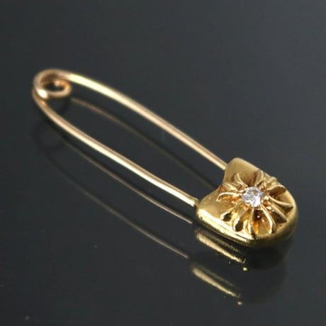 Chrome Hearts 22K Safety Pin Small 1P Diamond  #30291