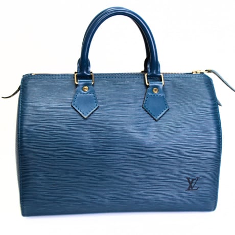 Louis Vuitton Speedy 25 Handbag Epi Leather Blue M43015 #74133