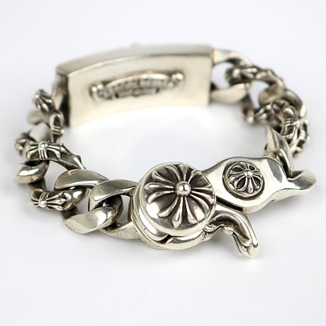 Chrome Hearts Dagger ID Fancy Link Clip Bracelet 8 Links #31442