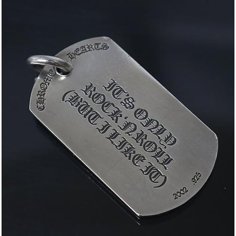 Chrome Hearts  Lip And Tongue Rolling Stones Large Dog Tag Pendant #102631