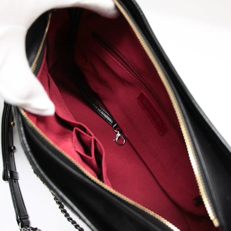 CHANEL Medium Gabrielle Hobo Bag Quilted Aged Calfskin Black #73879