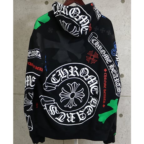 Chrome Hearts Stencil Print Pullover Hoodie Black ＃30999