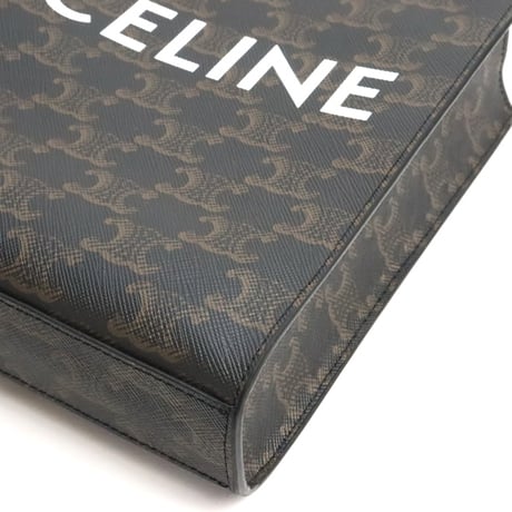 CELINE Mini Vertical Cabas Tote Bag Triomphe Canvas Brown #18712
