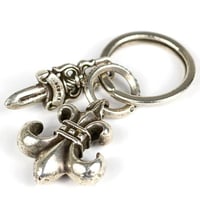 Chrome Hearts BS Fleur #5 Dagger Keyring #31202