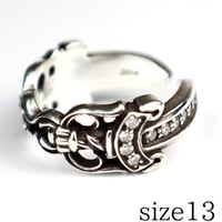 Chrome Hearts Double Dagger Open Pave Diamond Ring 　#31345