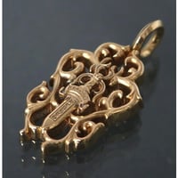 【￥2,599,900】 Chrome Hearts Brand-New 22K Vine Dagger Pendant  #30426