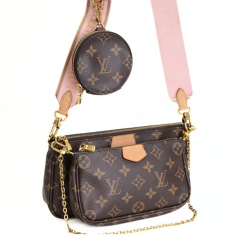 Louis Vuitton Multi Pochette Accessoires Handbag Monogram Canvas Pink M44840 #73477