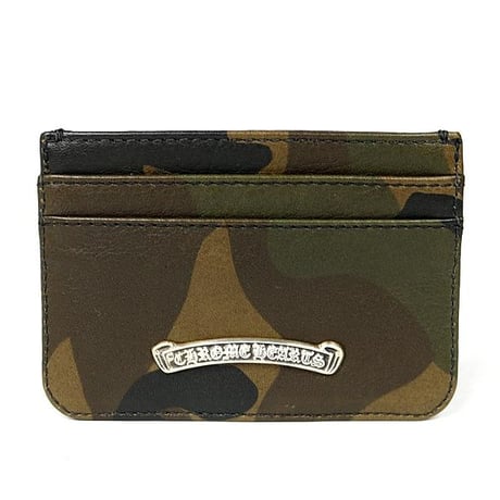 Chrome Hearts Double-Side Leather Card Case with Camo Pattern  #30278