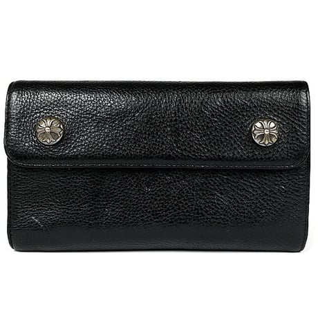 Chrome Hearts Wave Wallet Cross Button Tri-Fold Wallet   #30280