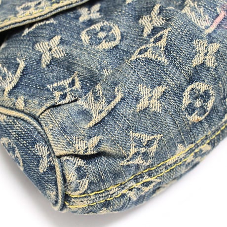 Louis Vuitton Mini Pleaty Handbag Monogram Denim Blue #75044