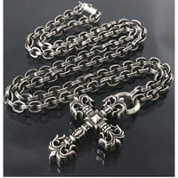 Chrome Hearts Filigree Cross XS O-Ring Paper Chain 24in  #103032