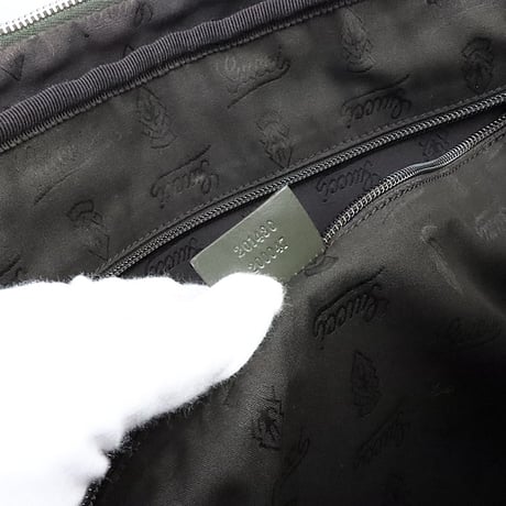 GUCCI Briefcase GG Imprime Canvas Khaki #19223