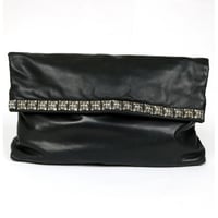 Chrome Hearts Pyramid Studs Leather Clutch Bag #102458