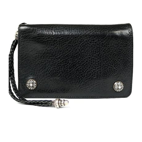 Chrome Hearts 2ZIP Strap Wallet Black   #101659