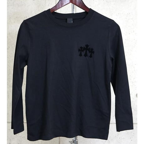 Chrome Hearts Brand-New 3 Cemeteries CH Logo Long-Sleeve T-Shirt # 30752