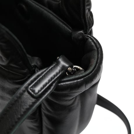 PRADA Mini Padded Handbag Nappa Leather Black 1BA359 #74062