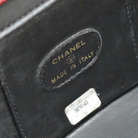 CHANEL CC Logo Mini Vanity Bag Caviar Red #75286