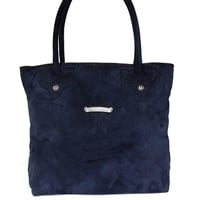 Chrome Hearts FS Tote Bag Crossball Scroll Label Nubuck Navy #30294