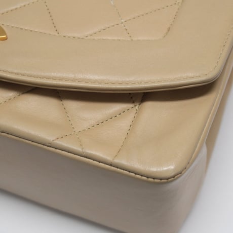 CHANEL Diana 22 Small Flap Bag Quilted Lambskin Beige ＃74776