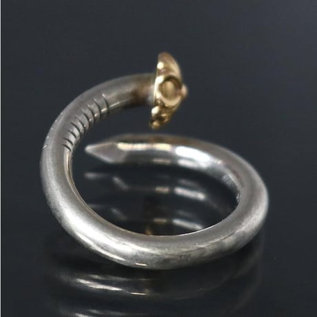 Chrome Hearts 22K Two-Tone Crossball Nail Ring #102293